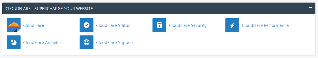 Control Panel Features – CloudFlare – Supercharge your Website